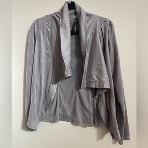 Jessica Simpson Soft Gray Draped Blazer